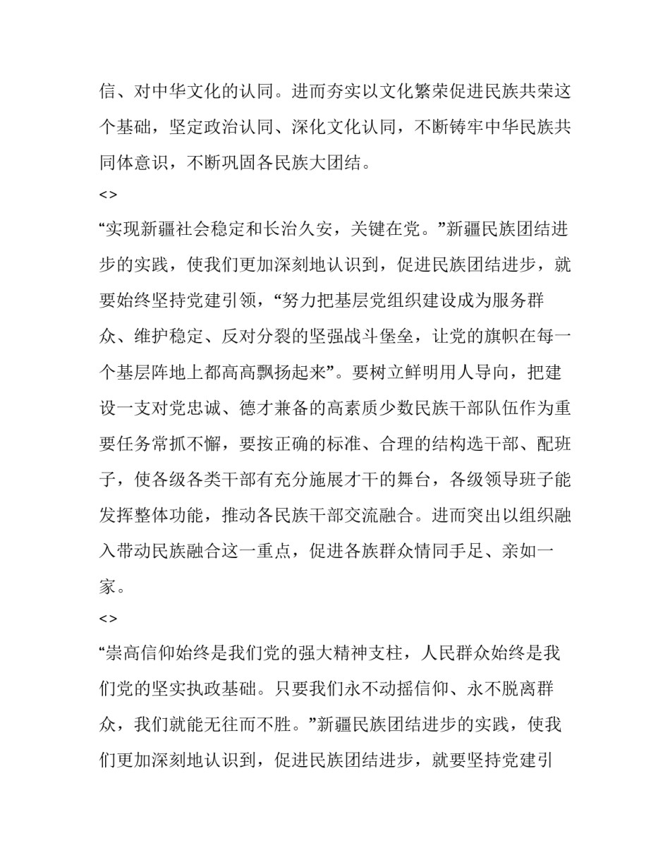 新疆总目标心得体会范文 做好新疆工作的总目标(二篇)_第3页