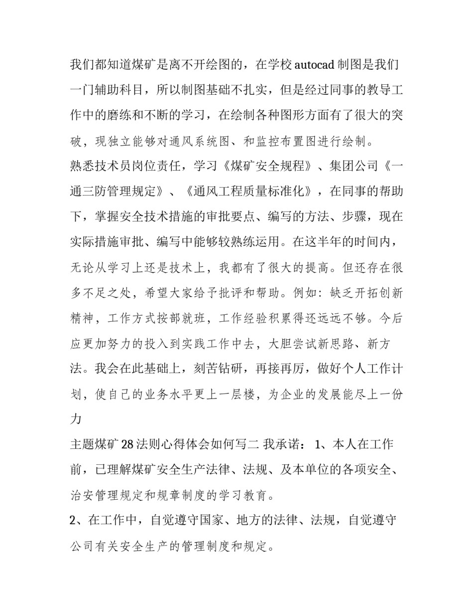 主题煤矿28法则心得体会如何写(5篇)_第2页