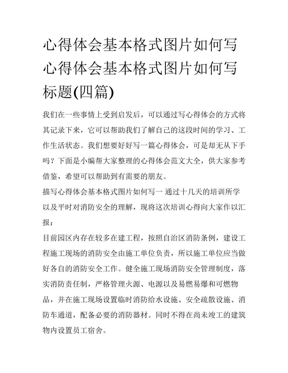 心得体会基本格式图片如何写 心得体会基本格式图片如何写标题(四篇)_第1页