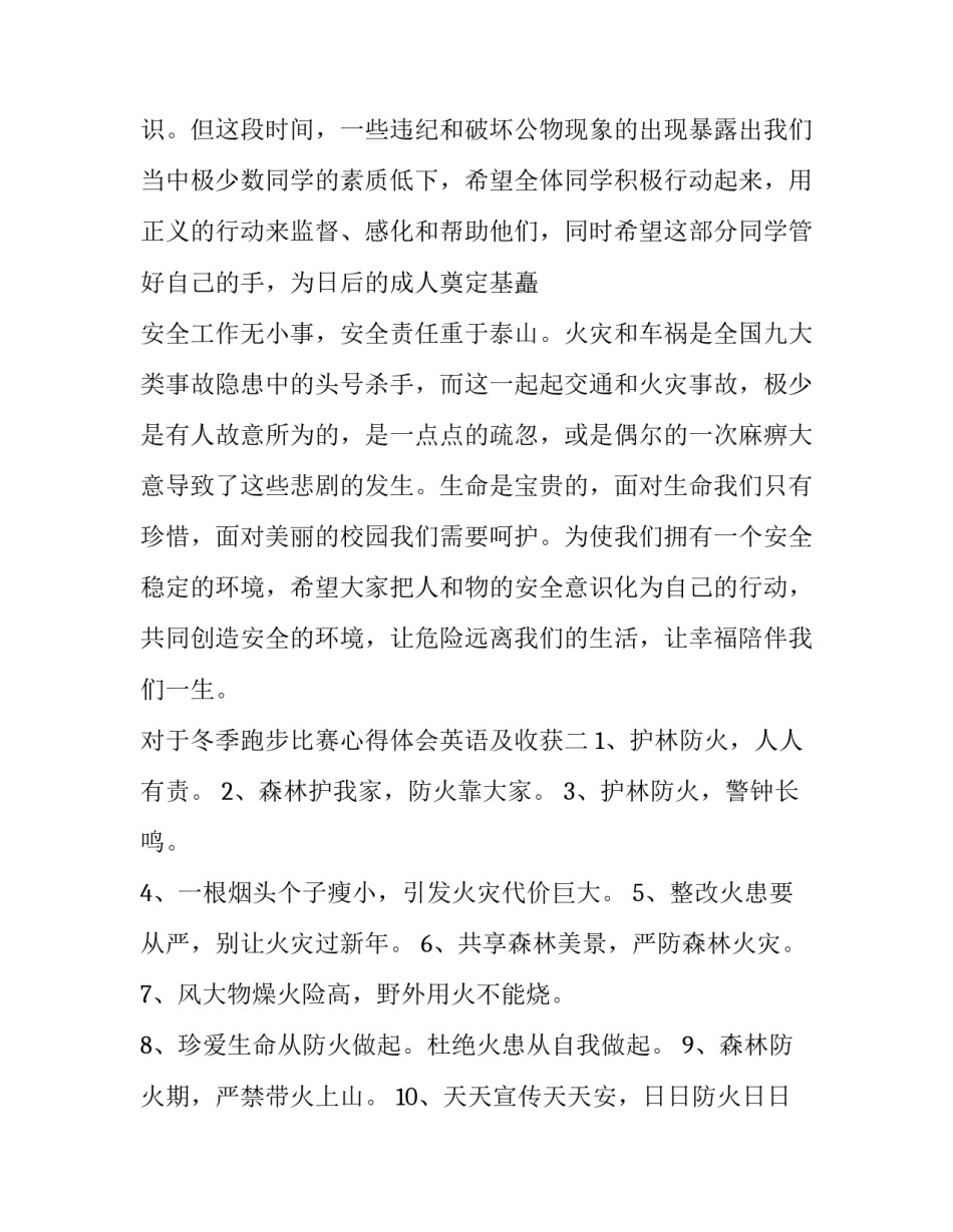 冬季跑步比赛心得体会英语及收获 跑步比赛感受心得体会(4篇)_第3页