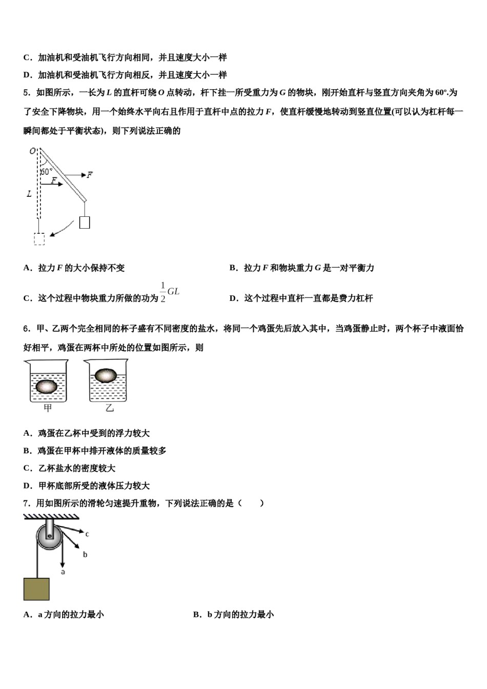 2023-2024学年吉林省长春市榆树市第二实验中学八年级物理第二学期期末学业质量监测模拟试题含解析.doc_第2页