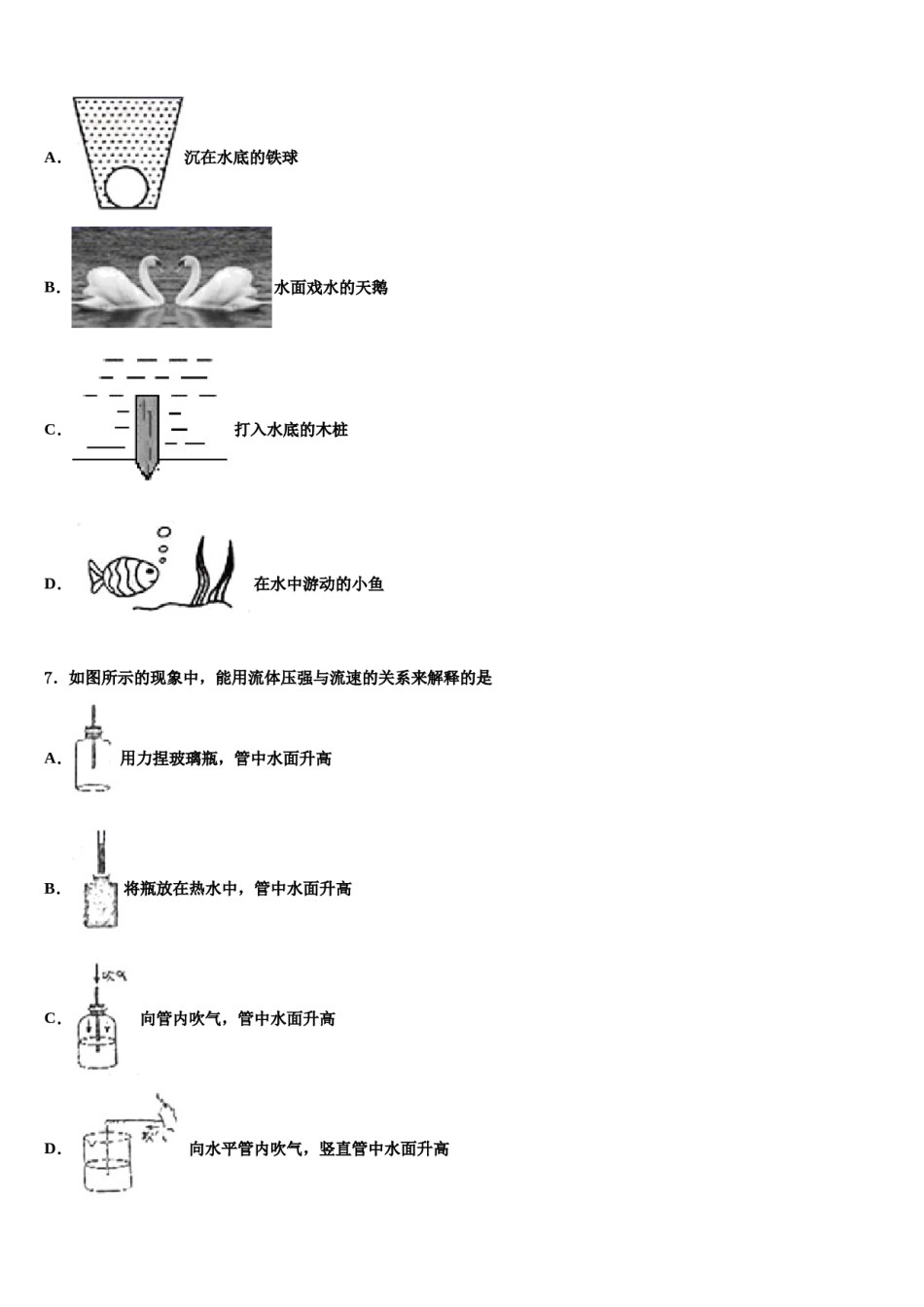 2023-2024学年四川省广元中学八下物理期末复习检测试题含解析.doc_第2页