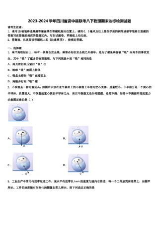 2023-2024学年四川省资中县联考八下物理期末达标检测试题含解析.doc