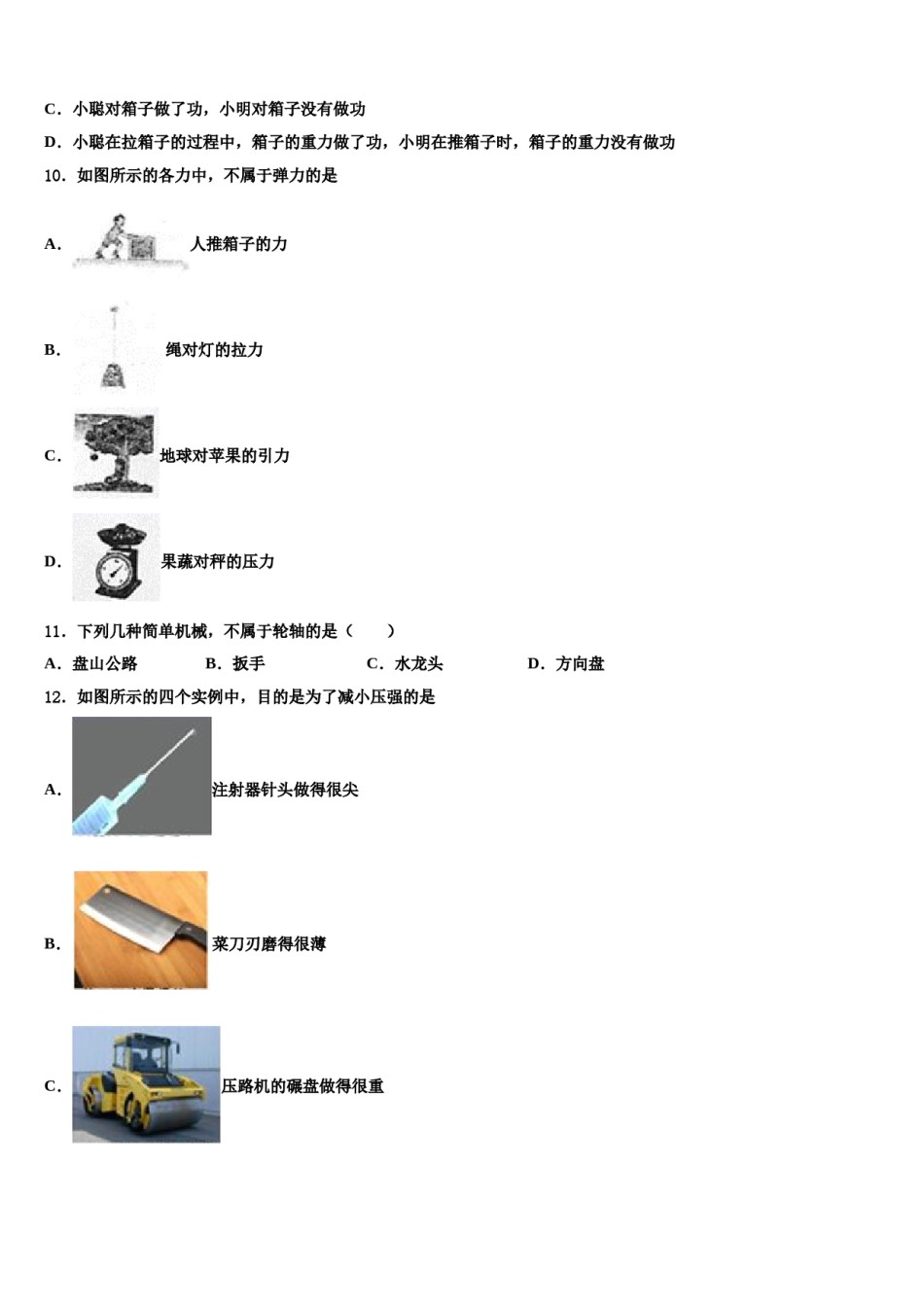 2023-2024学年四川省遂宁市大英县物理八下期末复习检测试题含解析.doc_第3页