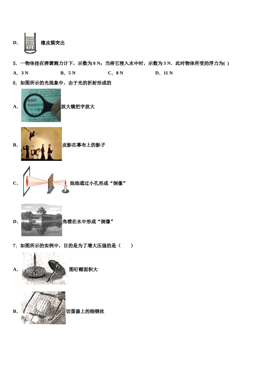 2023-2024学年山东省青岛市平度实验八年级物理第二学期期末统考试题含解析.doc_第2页