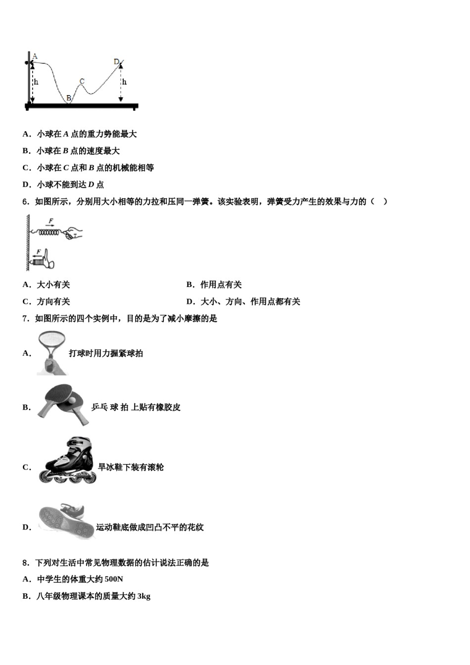 2023-2024学年山东省青岛市开发区六中学八年级物理第二学期期末统考试题含解析.doc_第2页