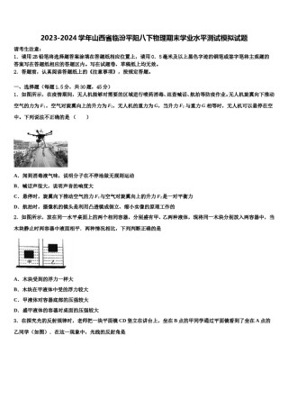 2023-2024学年山西省临汾平阳八下物理期末学业水平测试模拟试题含解析.doc