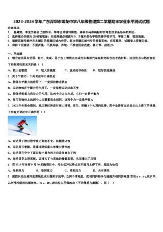 2023-2024学年广东深圳市莲花中学八年级物理第二学期期末学业水平测试试题含解析.doc
