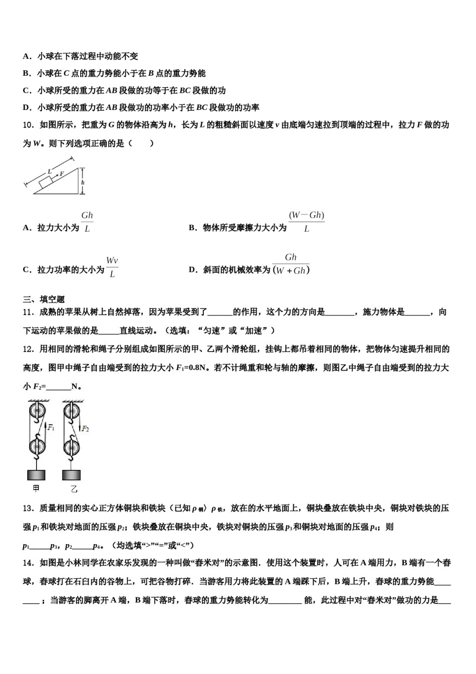 2023-2024学年广东省东莞市横沥爱华学校八年级物理第二学期期末调研试题含解析.doc_第3页