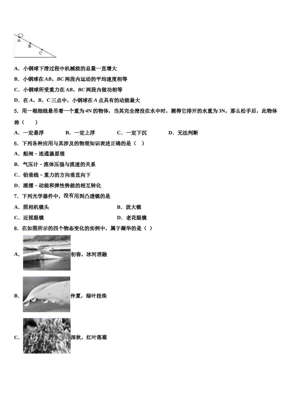 2023-2024学年广东省广州市第三中学八下物理期末达标检测试题含解析.doc_第2页