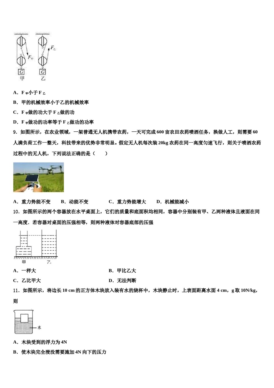 2023-2024学年广东省揭阳市产业园区八年级物理第二学期期末达标检测模拟试题含解析.doc_第2页