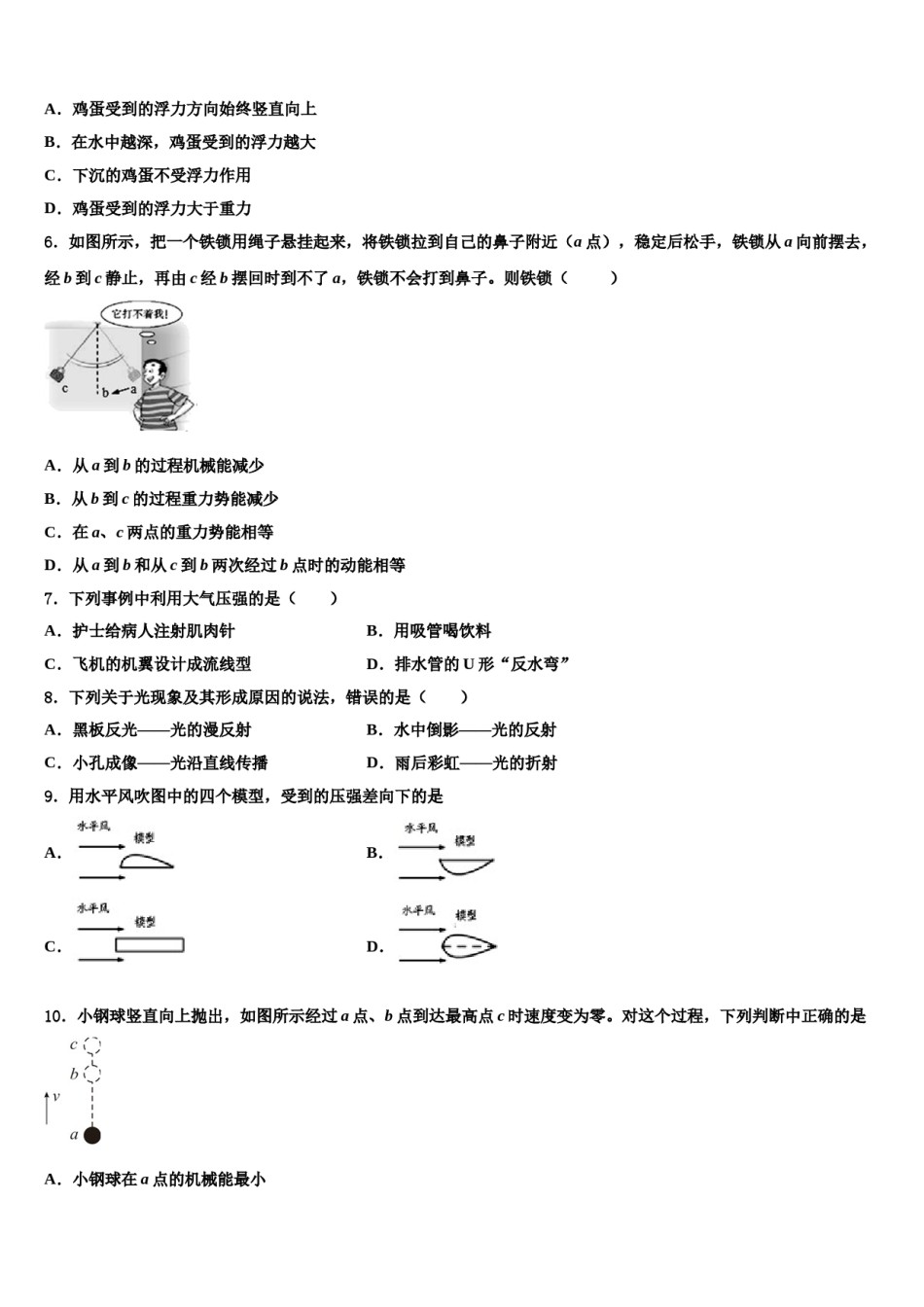 2023-2024学年广东省深圳市深圳实验学校初中部联考八年级物理第二学期期末经典试题含解析.doc_第2页