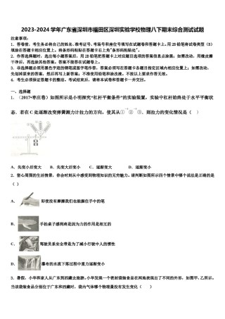 2023-2024学年广东省深圳市福田区深圳实验学校物理八下期末综合测试试题含解析.doc