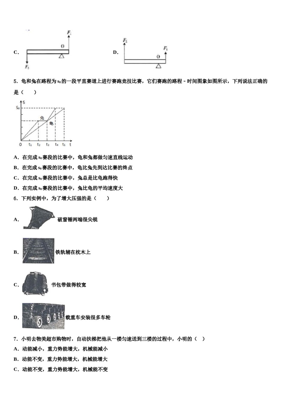 2023-2024学年广东省湛江二中学港城中学八下物理期末达标检测模拟试题含解析.doc_第2页