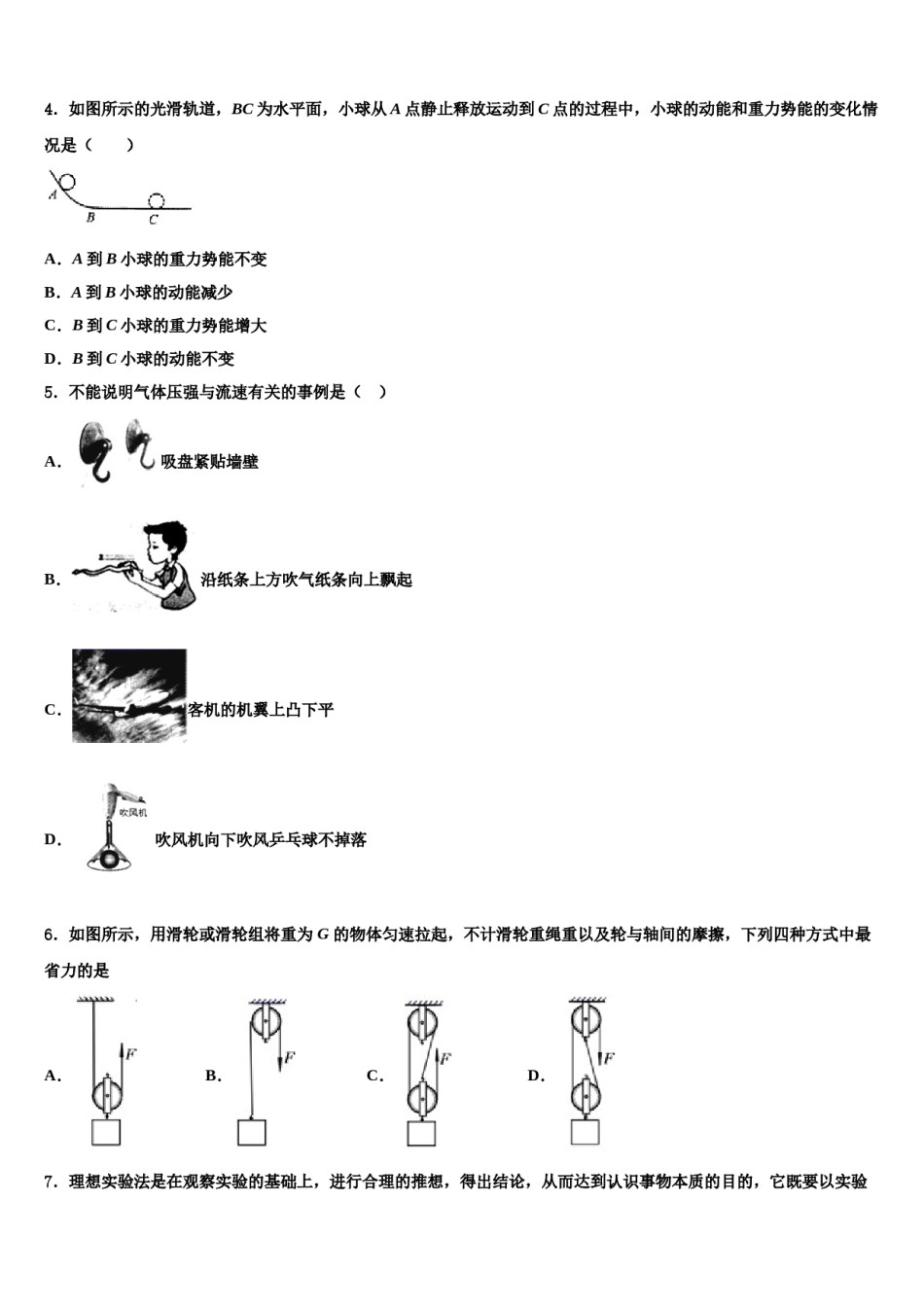 2023-2024学年广东省茂名市十校联考物理八下期末教学质量检测试题含解析.doc_第2页