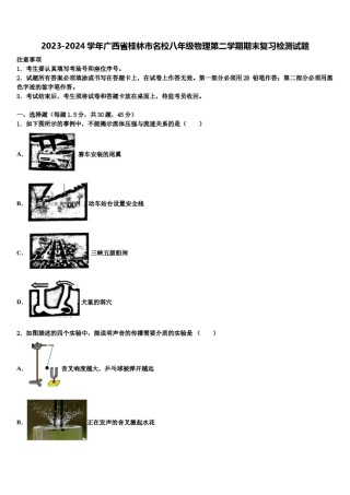 2023-2024学年广西省桂林市名校八年级物理第二学期期末复习检测试题含解析.doc