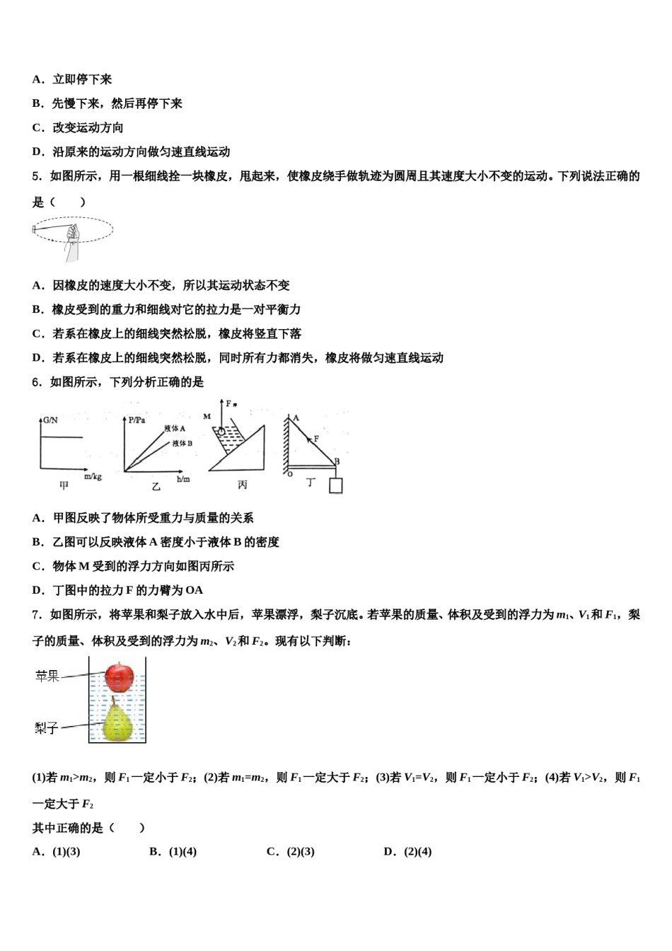 2023-2024学年日照市八下物理期末达标检测模拟试题含解析.doc_第2页