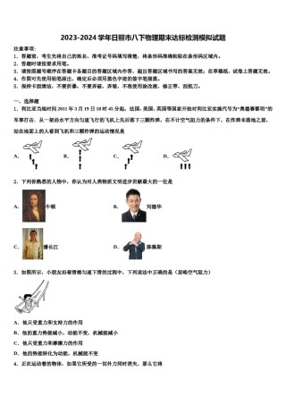 2023-2024学年日照市八下物理期末达标检测模拟试题含解析.doc