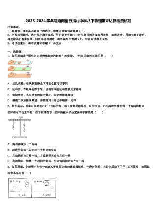 2023-2024学年期海南省五指山中学八下物理期末达标检测试题含解析.doc