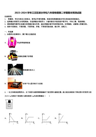 2023-2024学年江汉区部分学校八年级物理第二学期期末预测试题含解析.doc