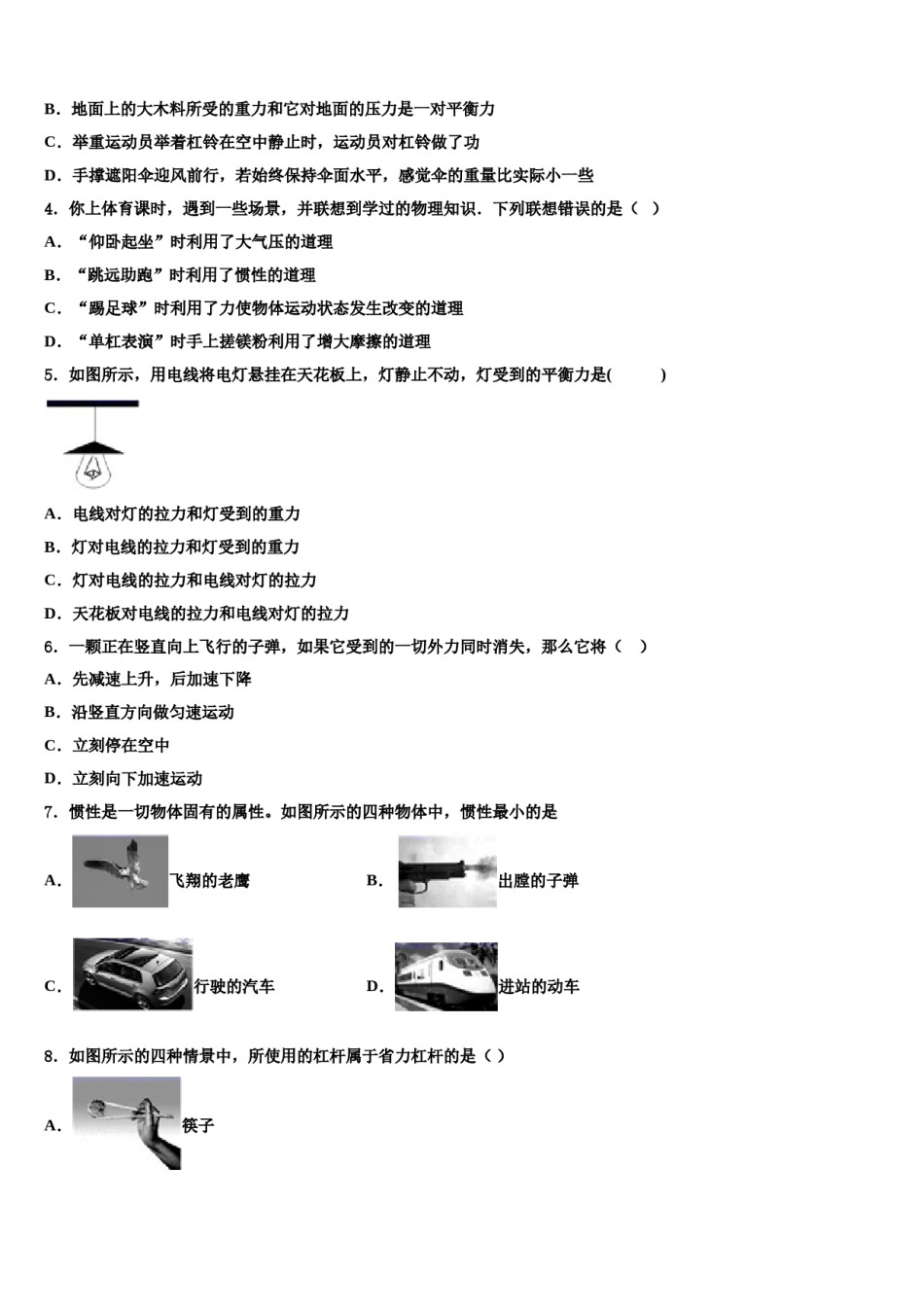 2023-2024学年江苏省南京市求真中学物理八下期末经典试题含解析.doc_第2页