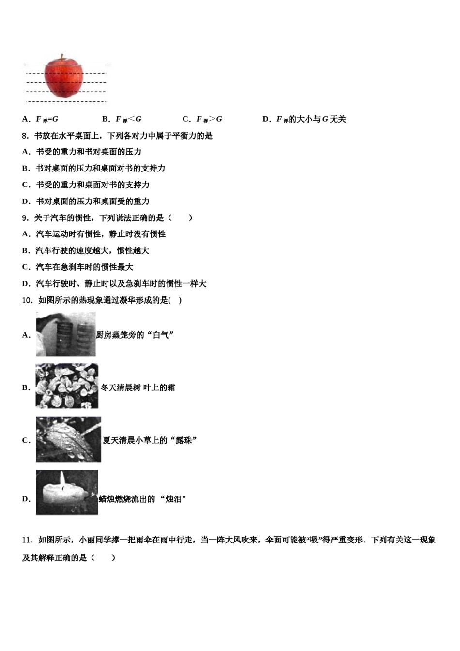 2023-2024学年江苏省南京市秦淮区一中学八下物理期末预测试题含解析.doc_第3页
