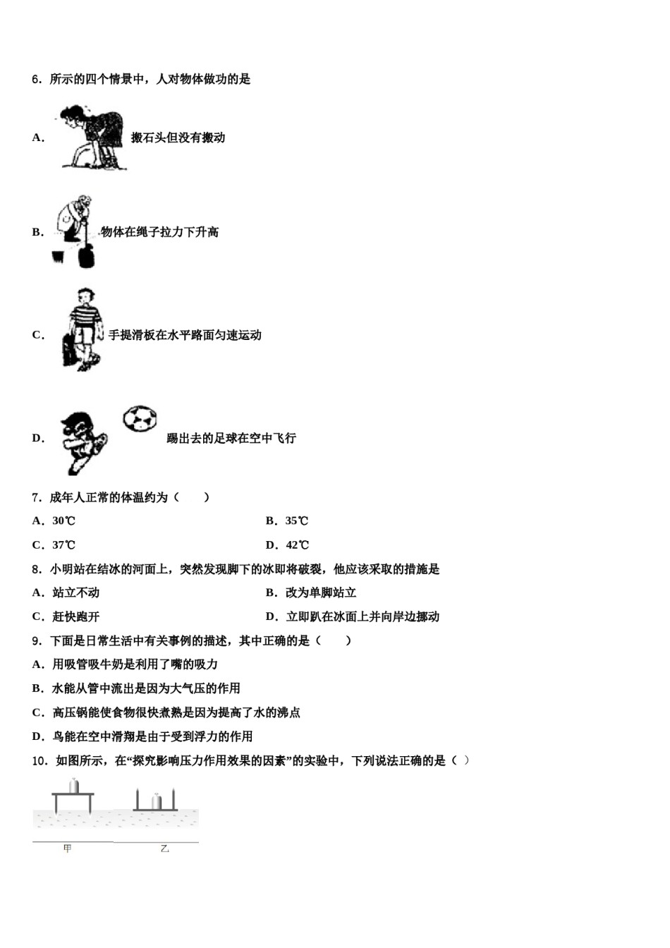 2023-2024学年江苏省淮阴中学物理八下期末质量检测试题含解析.doc_第2页