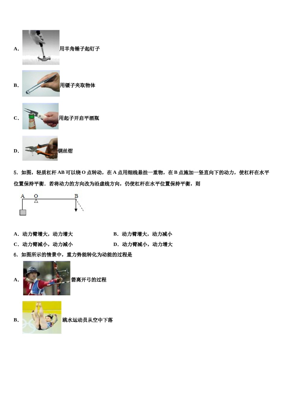 2023-2024学年江苏省高邮市三垛中学物理八下期末综合测试模拟试题含解析.doc_第2页