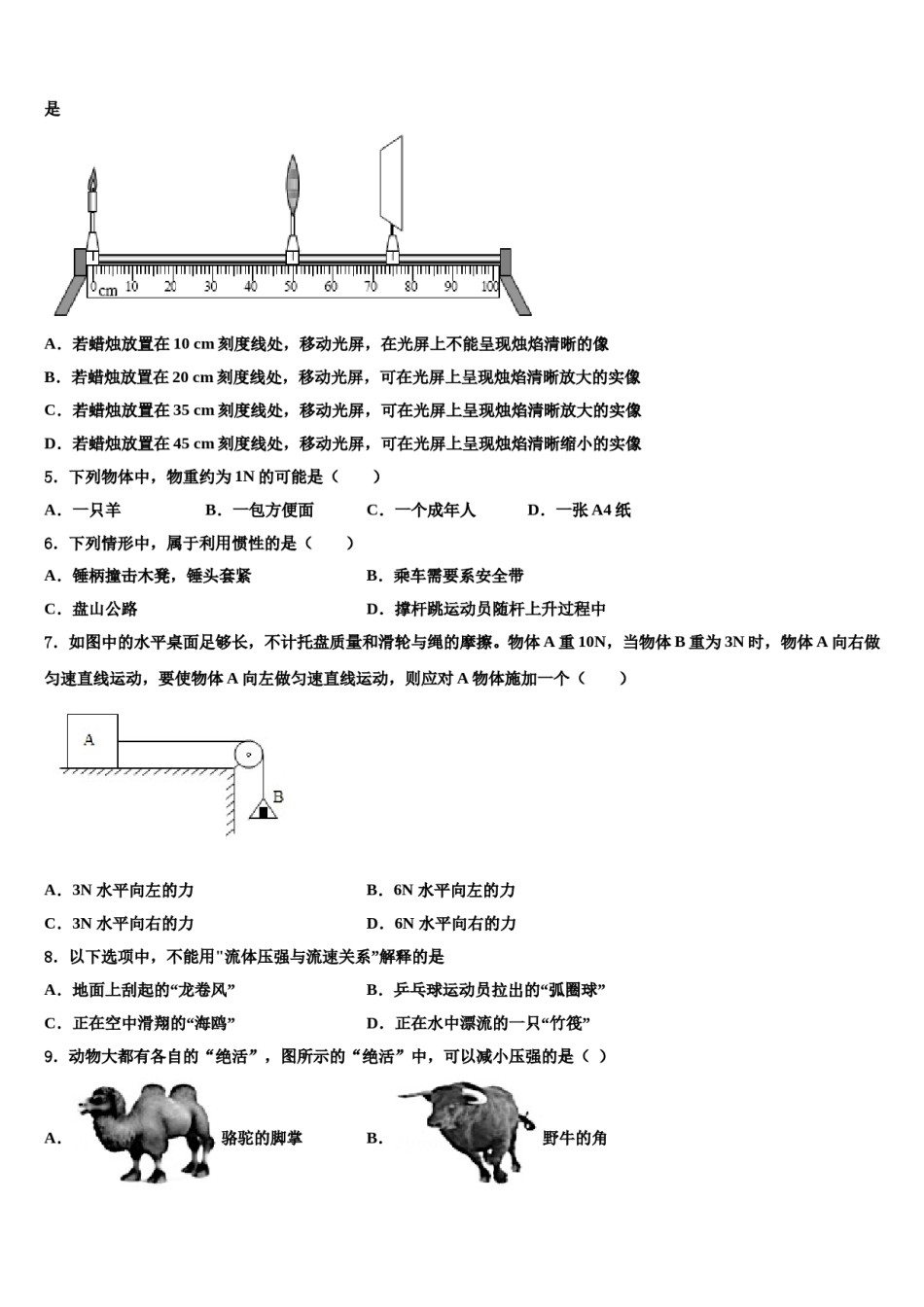 2023-2024学年江西省吉水县八年级物理第二学期期末监测模拟试题含解析.doc_第2页
