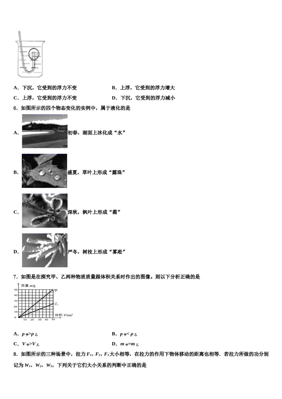 2023-2024学年河北省泊头市八下物理期末经典试题含解析.doc_第2页
