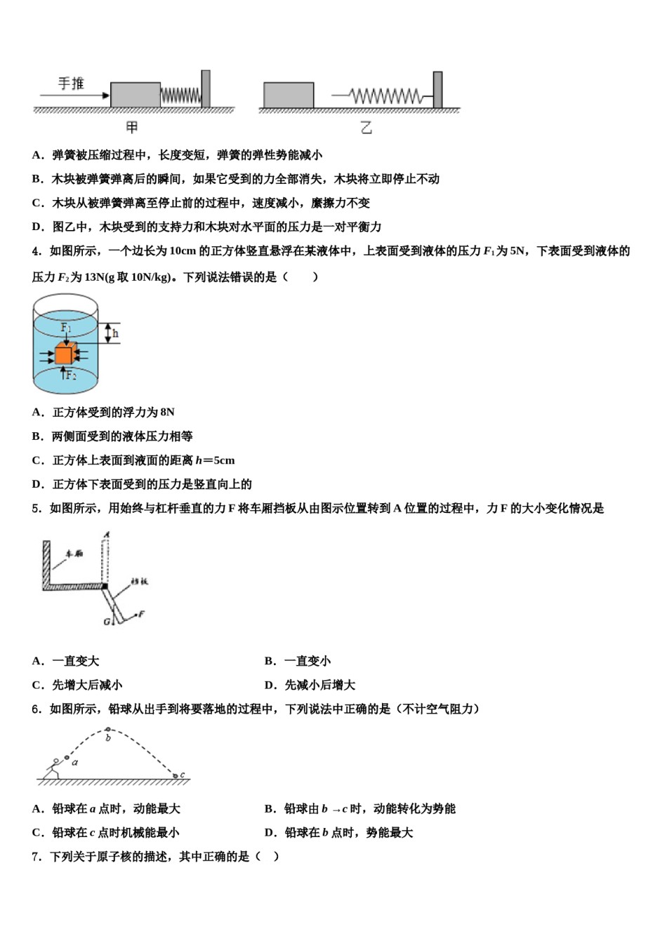 2023-2024学年河北省邢台隆尧县联考八年级物理第二学期期末检测模拟试题含解析.doc_第2页