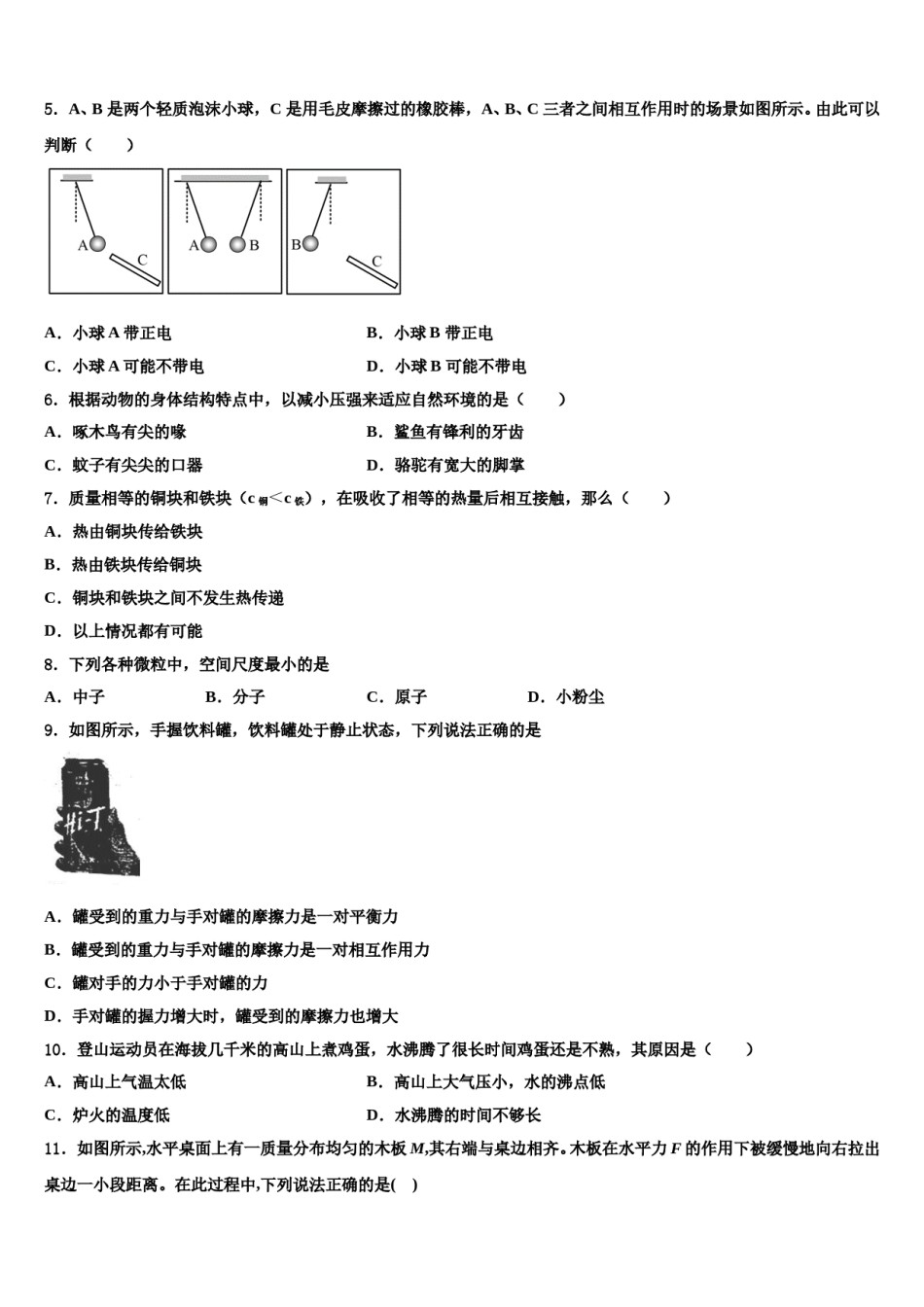 2023-2024学年河南省南召县联考物理八下期末质量跟踪监视模拟试题含解析.doc_第2页