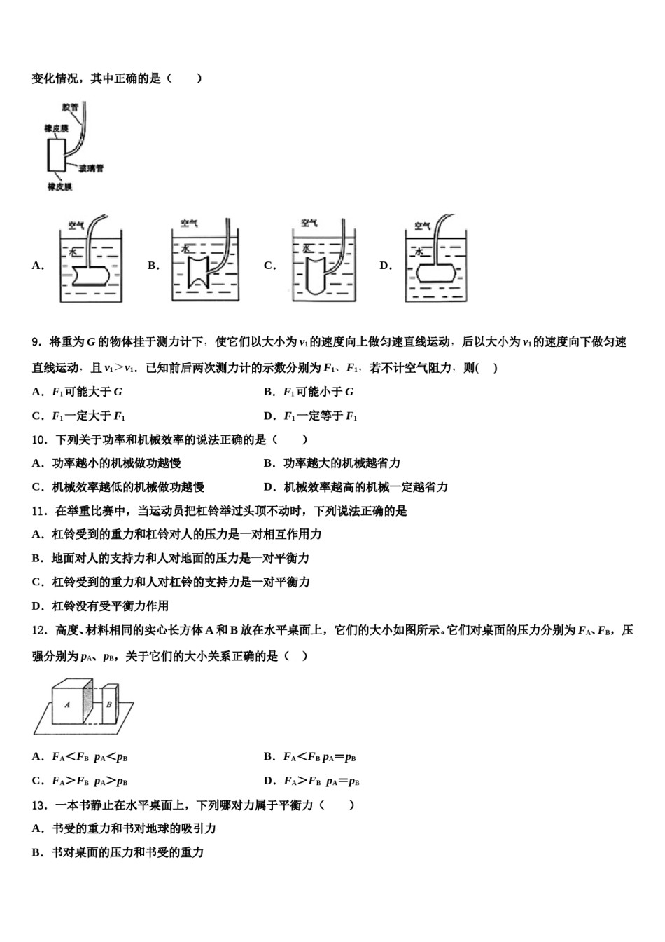 2023-2024学年河南省洛阳市名校八年级物理第二学期期末综合测试试题含解析.doc_第3页