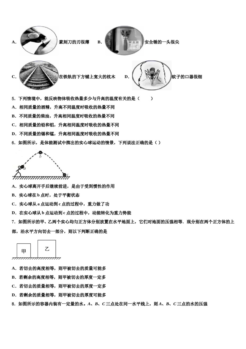 2023-2024学年河南省漯河市八下物理期末质量跟踪监视试题含解析.doc_第2页