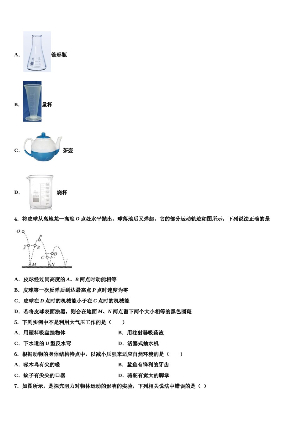 2023-2024学年河南省鹤壁市名校物理八下期末学业水平测试试题含解析.doc_第2页