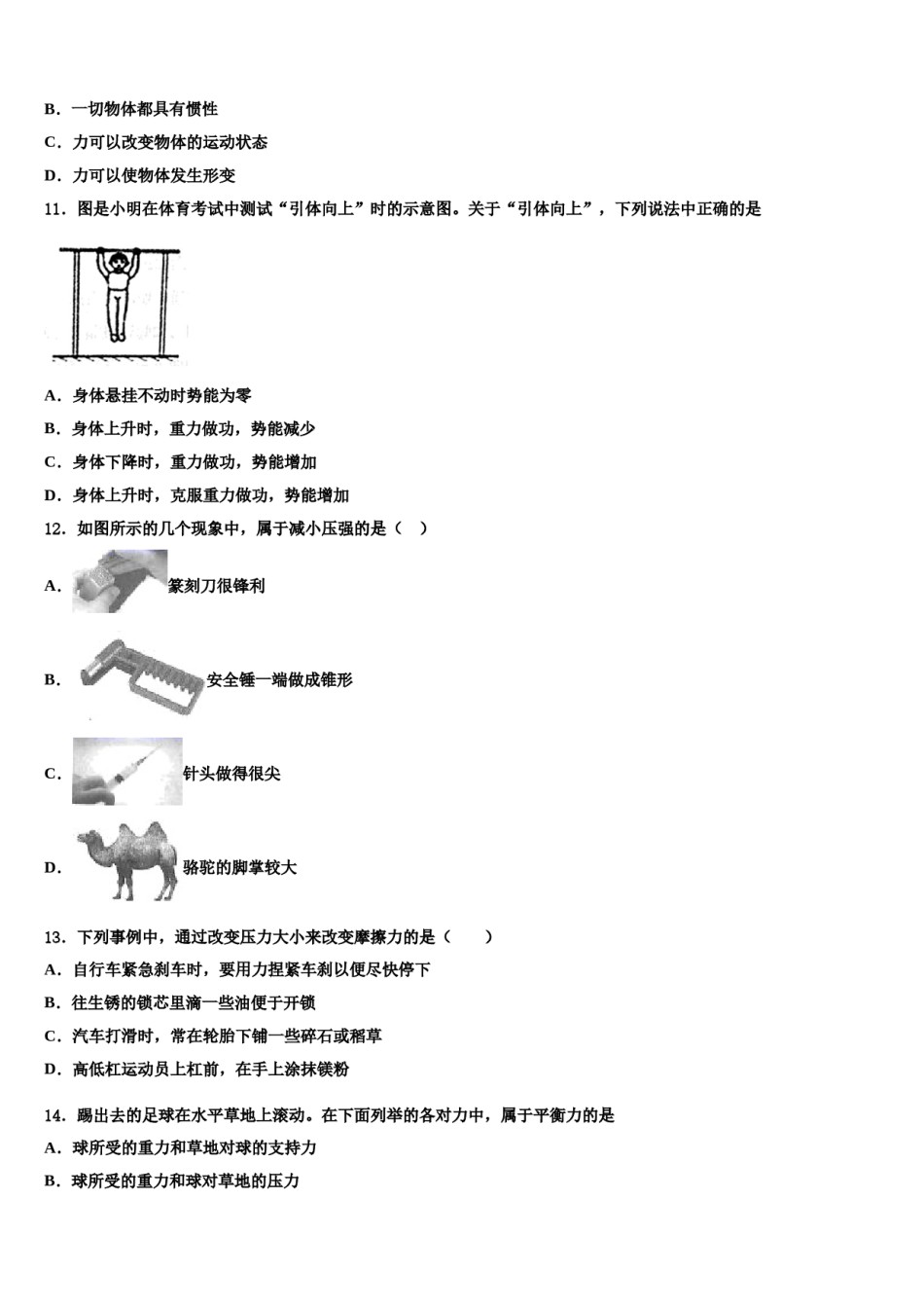 2023-2024学年浙江省宁波市效实中学物理八下期末调研试题含解析.doc_第3页