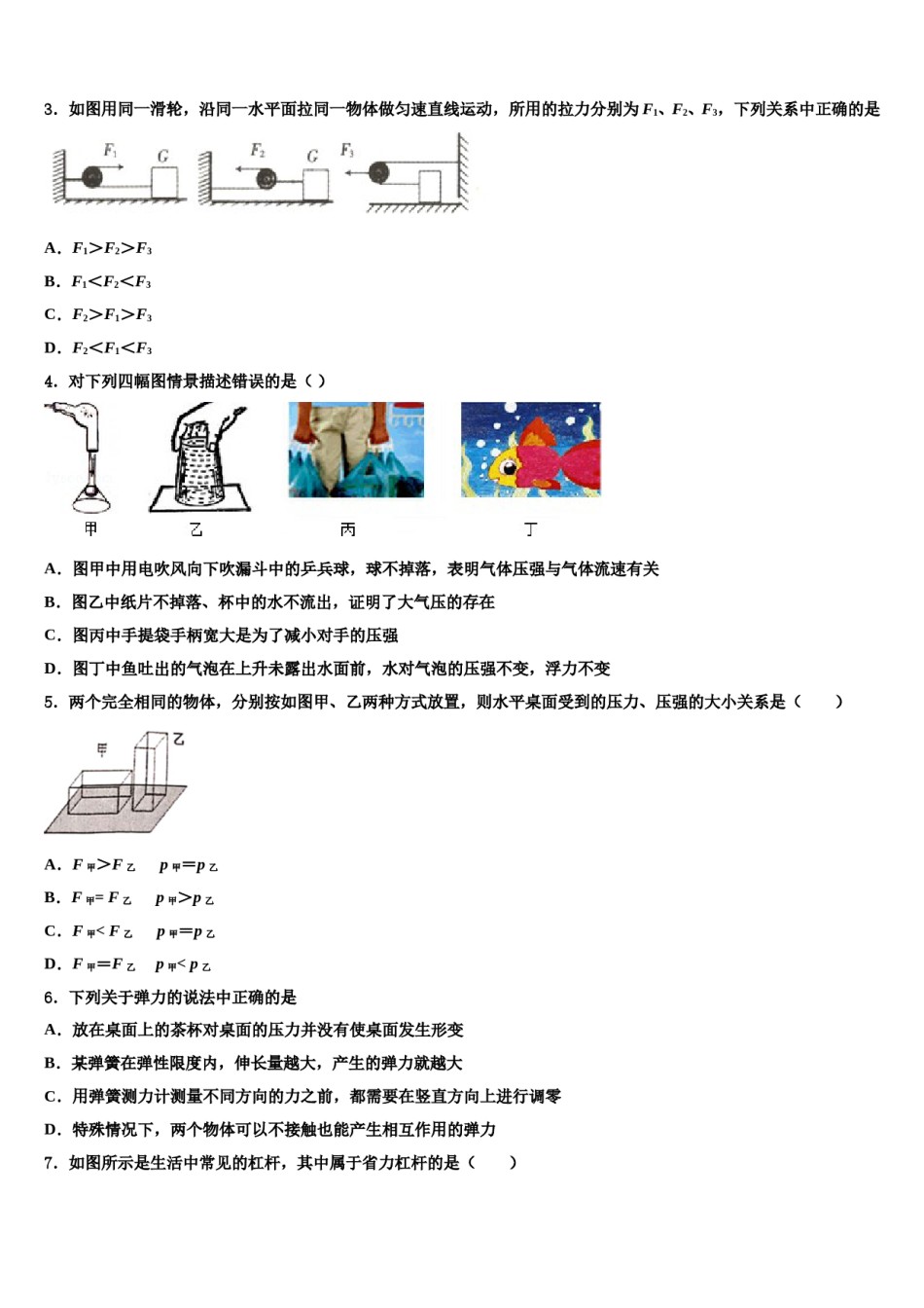 2023-2024学年湖北省黄石市陶港中学八年级物理第二学期期末监测试题含解析.doc_第2页