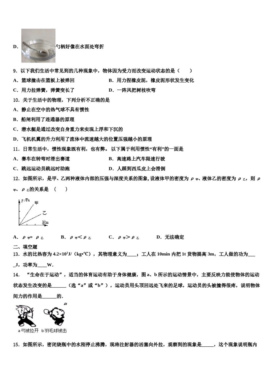 2023-2024学年湖南省邵阳市城区八下物理期末教学质量检测试题含解析.doc_第3页