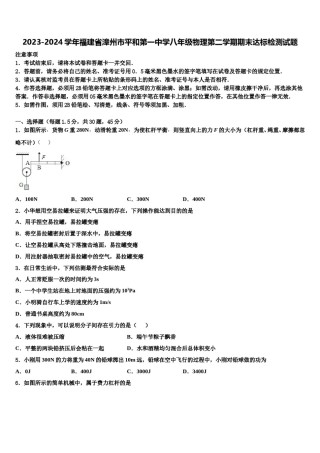 2023-2024学年福建省漳州市平和第一中学八年级物理第二学期期末达标检测试题含解析.doc