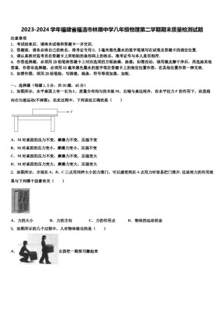 2023-2024学年福建省福清市林厝中学八年级物理第二学期期末质量检测试题含解析.doc
