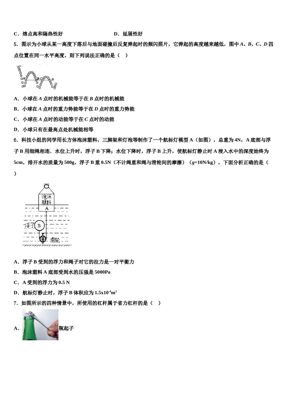 2023-2024学年辽宁省大连市新民间联盟八年级物理第二学期期末调研试题含解析.doc_第2页