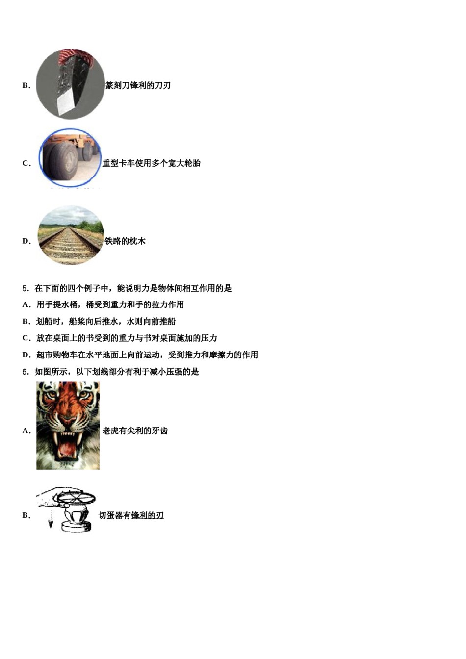 2023-2024学年鲍沟中学物理八下期末学业水平测试试题含解析.doc_第2页