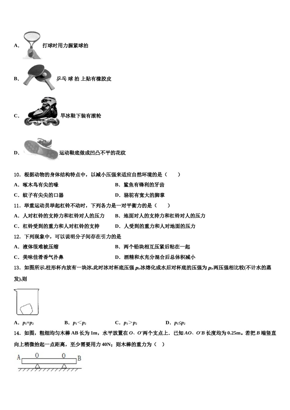 2023-2024学年黑河市重点中学八年级物理第二学期期末质量检测模拟试题含解析.doc_第3页