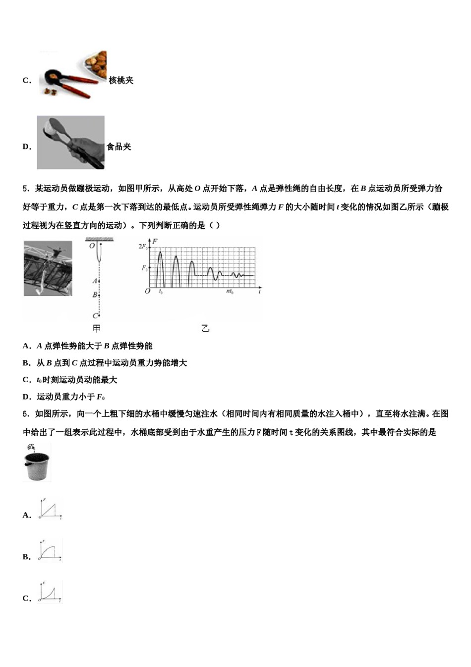 2023-2024学年黑龙江省齐齐哈尔市拜泉县八下物理期末综合测试试题含解析.doc_第2页