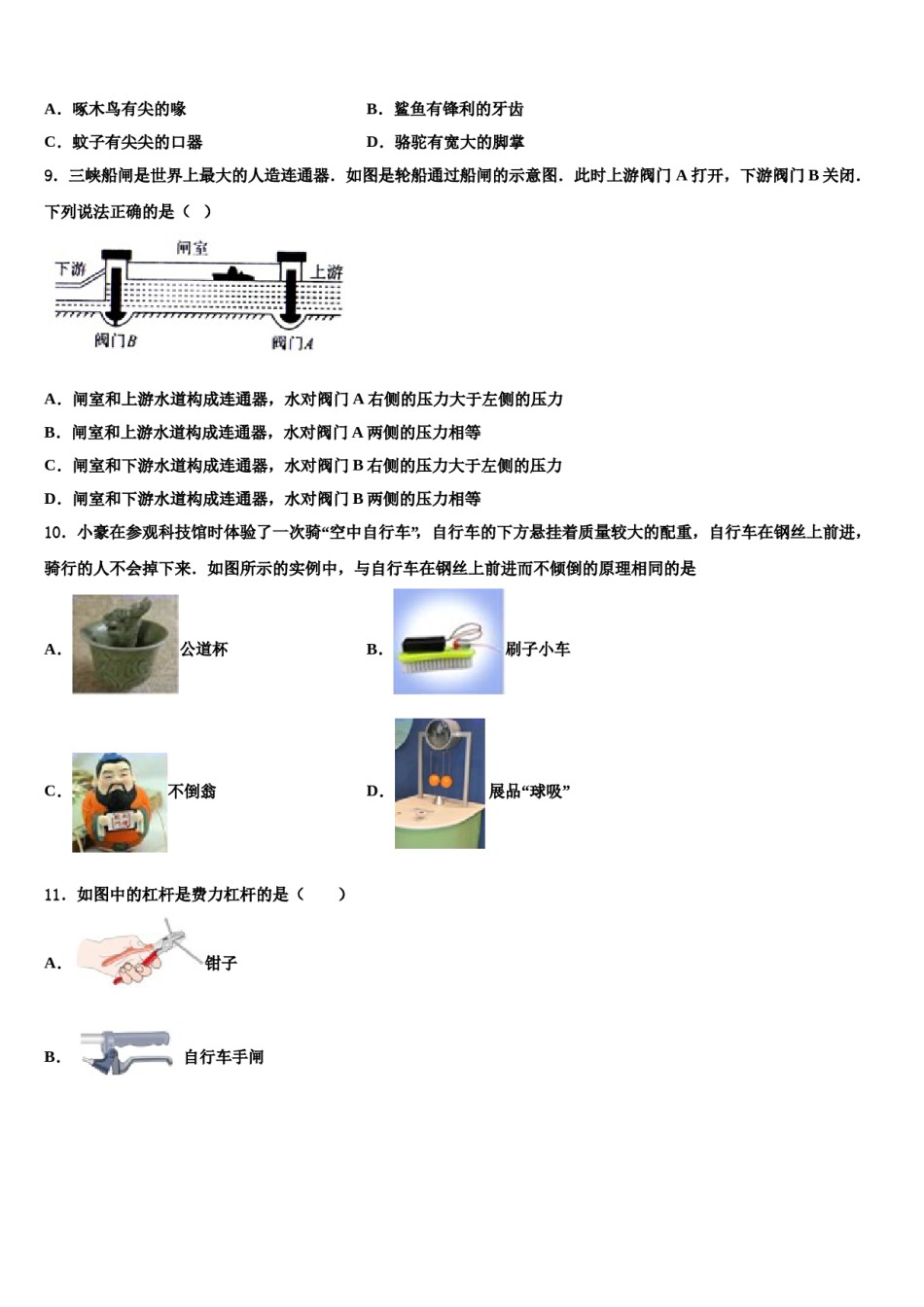 2024届云南省云南大附中（一二一校区）八年级物理第二学期期末检测模拟试题含解析.doc_第3页