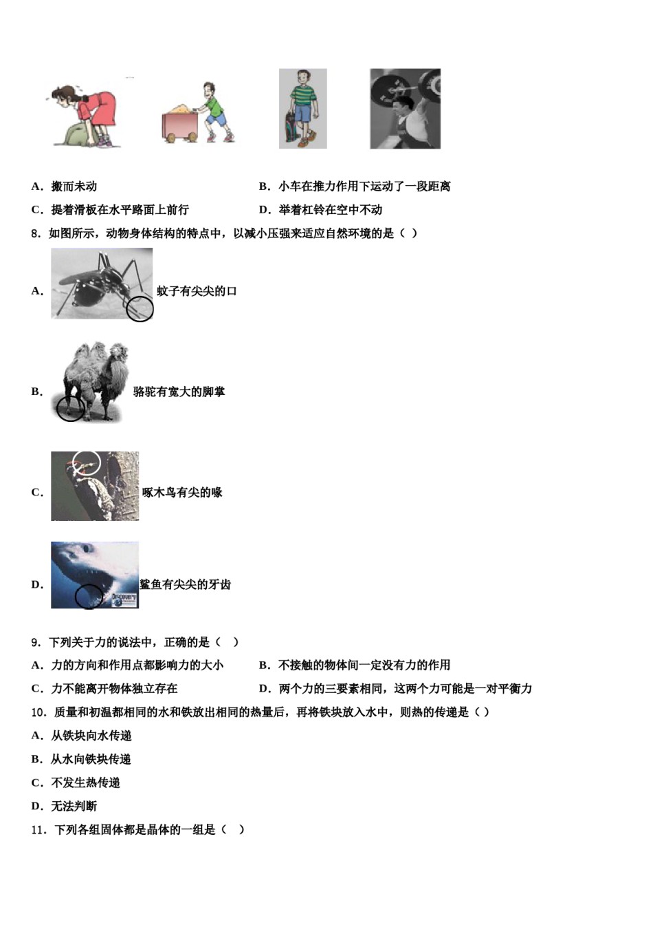 2024届内蒙古呼和浩特市物理八下期末检测模拟试题含解析.doc_第3页