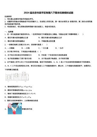2024届北京市昌平区物理八下期末经典模拟试题含解析.doc
