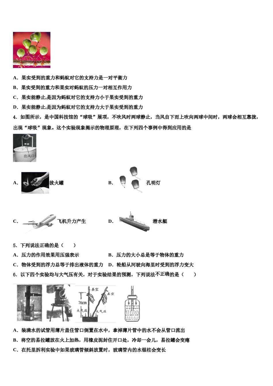2024届北京海淀十一学校八年级物理第二学期期末联考试题含解析.doc_第2页