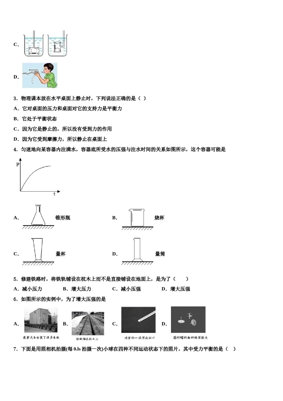 2024届吉林省延边州安图县八下物理期末质量检测试题含解析.doc_第2页