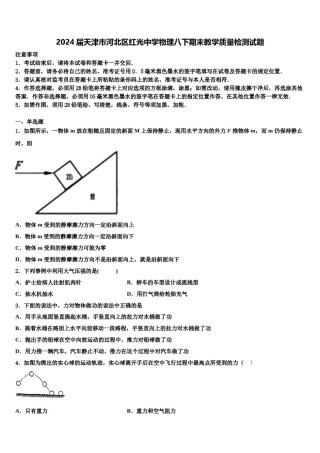 2024届天津市河北区红光中学物理八下期末教学质量检测试题含解析.doc